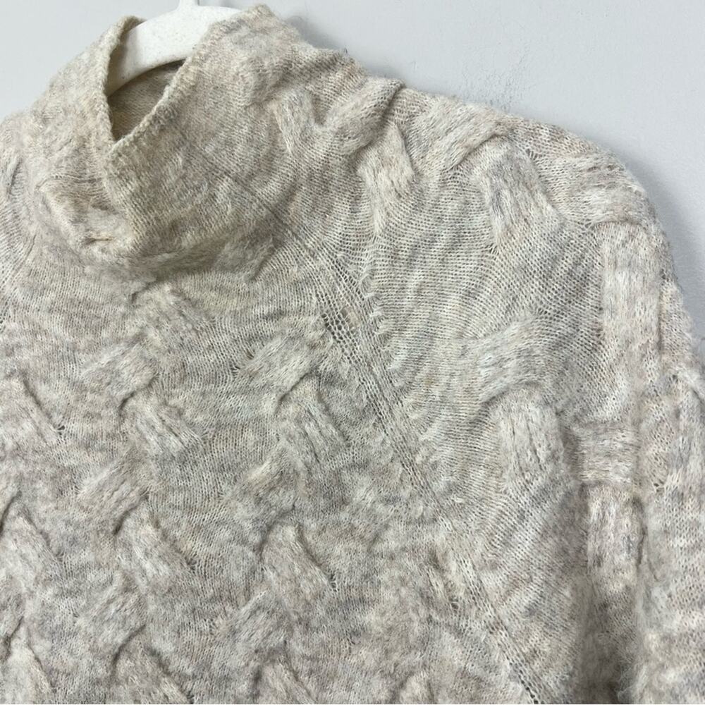 Aritzia Wilfred Free Mical Sweater Oatmeal sz XS Alpaca Wool Blend Turtleneck - Picture 7 of 10